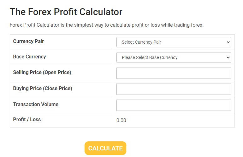 How To Use forex profit calculator to determine Profit or Loss