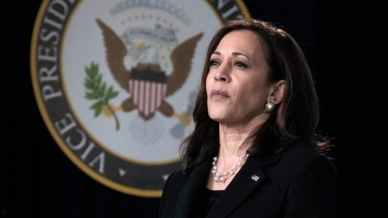Harris is speaking. This time, she isn’t bending to Biden’s bullies